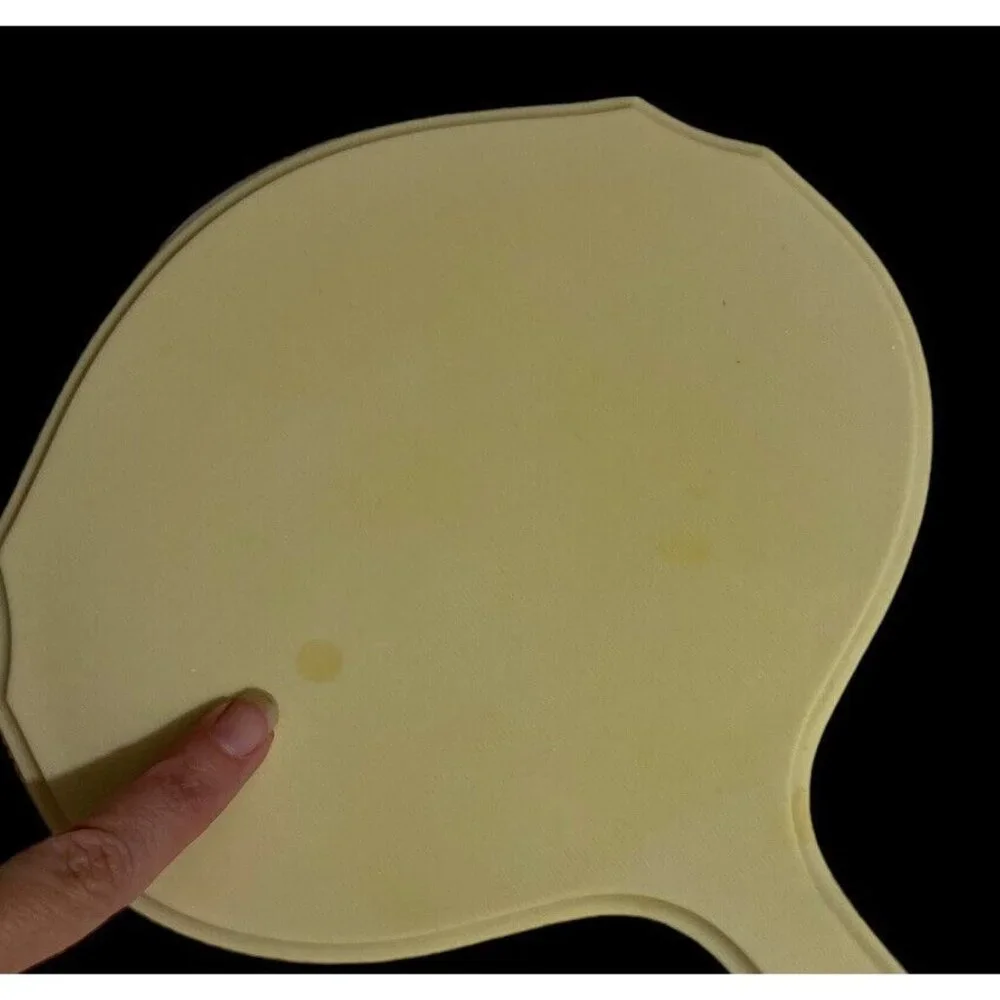 Vintage Pyralin Celluloid Hand Held Mirror Oval Vanity Mirror with Beveled Glass - Picture 5 of 6